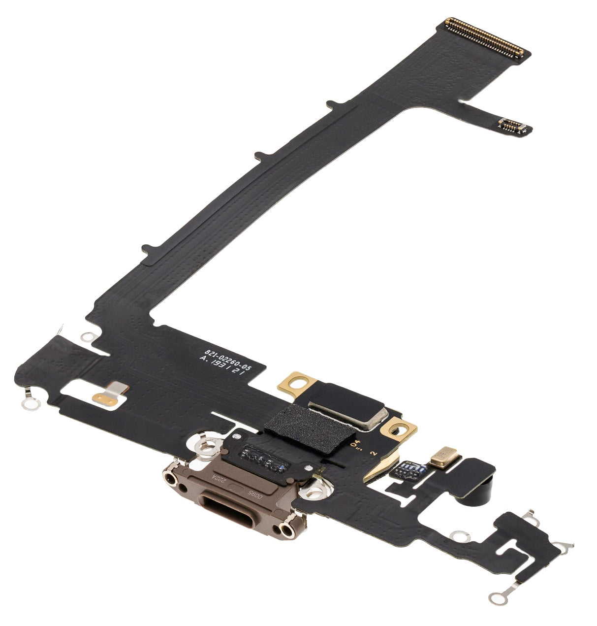 Charging Port Flex Cable Sub Board Compatible with iPhone 11 Pro Max – Gold USB Connector with Microphone | A2161 A2218 A2220