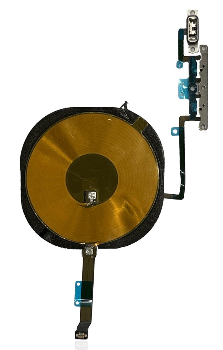 NFC with Power & Volume Flex Cable Compatible with iPhone 11 Pro Max – Wireless Coil + Side Button Connector | A2161 A2218 A2220