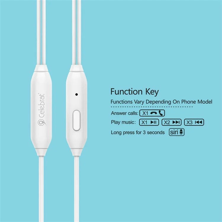 Effortless Joyful Sound | 3.5mm Wired Earphones | 10mm Drivers | Inline Controls | Tangle-Free Flat Cable