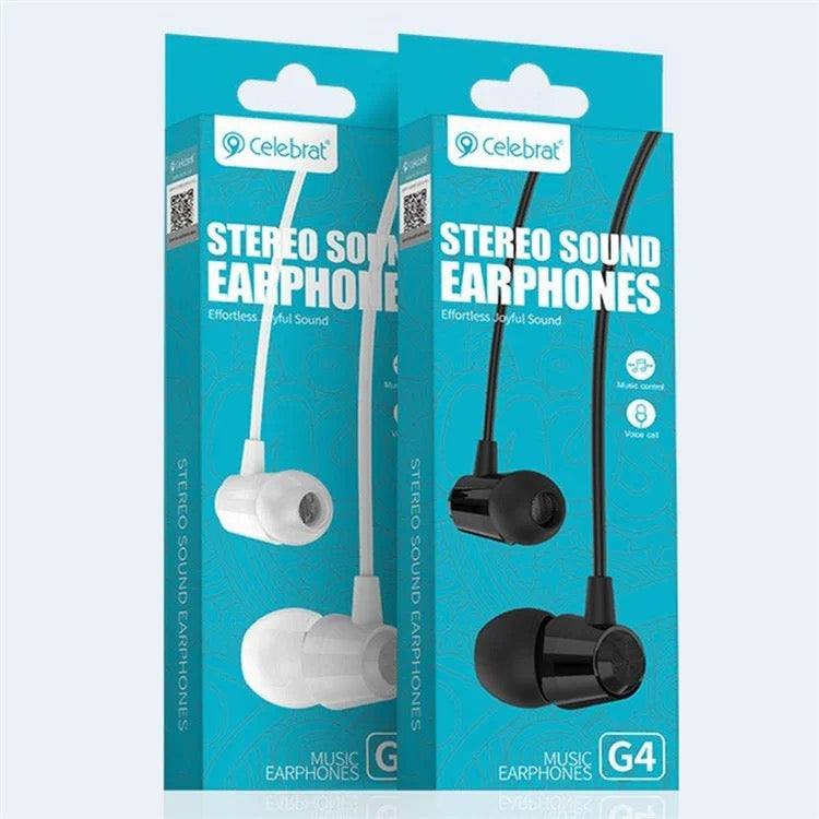 Effortless Joyful Sound | 3.5mm Wired Earphones | 10mm Drivers | Inline Controls | Tangle-Free Flat Cable