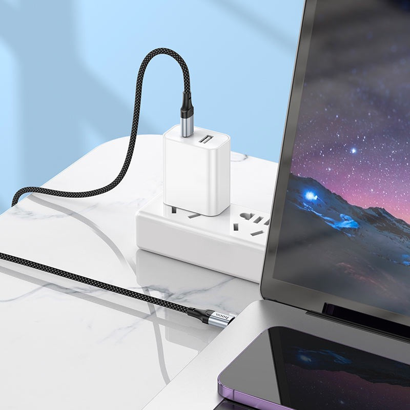 60W Braided Fast Charging Cable – 1M Safe & Anti-Bending USB Cable