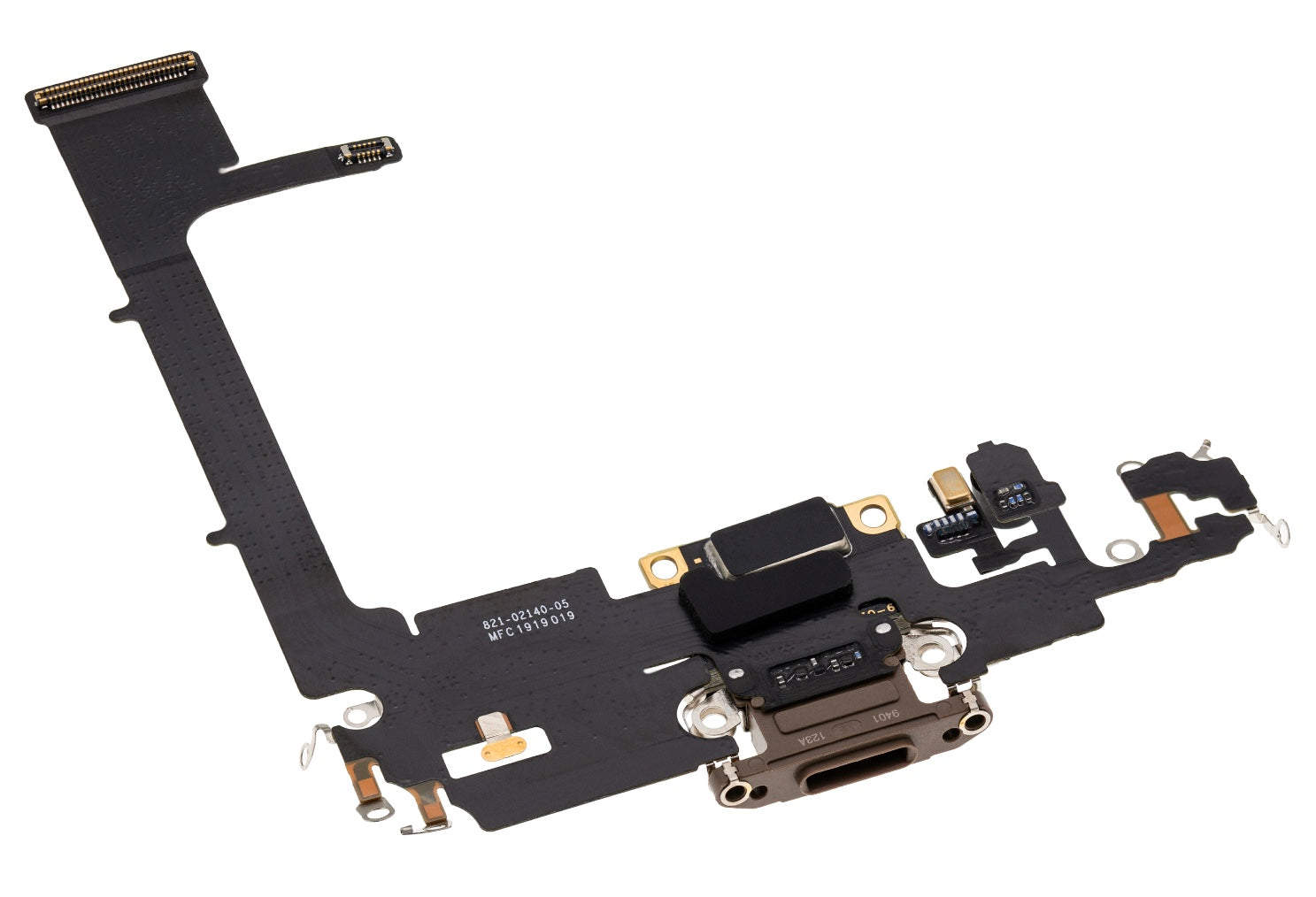 Charging Port Flex Cable Sub Board Compatible with iPhone 11 Pro – Gold USB Connector with Microphone | A2160 A2215 A2217