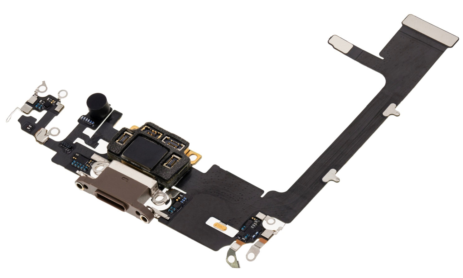 Charging Port Flex Cable Sub Board Compatible with iPhone 11 Pro – Gold USB Connector with Microphone | A2160 A2215 A2217