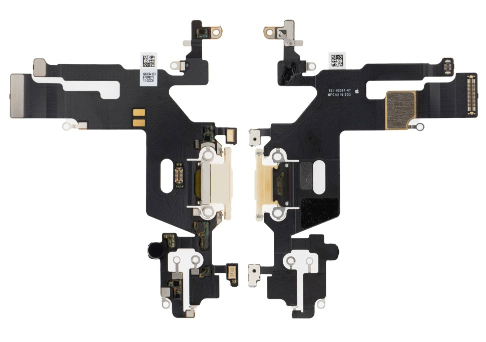 Charging Port Flex Cable Compatible with iPhone 11 – White USB Connector with Microphone | A2111 A2221 A2223