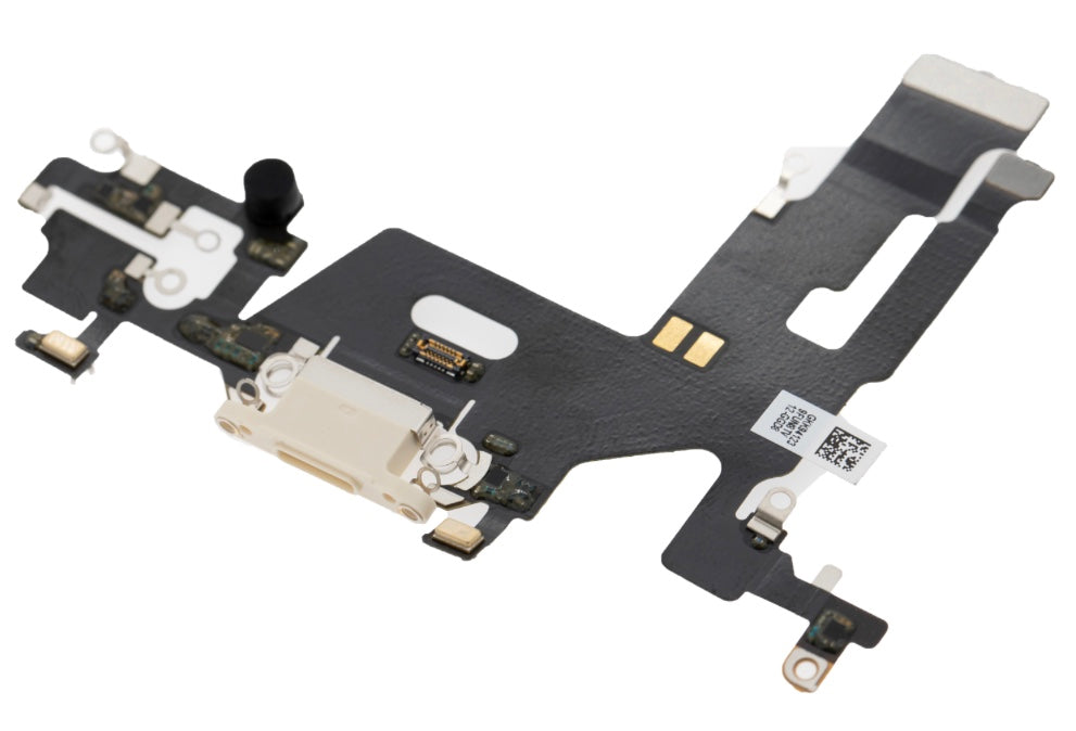 Charging Port Flex Cable Compatible with iPhone 11 – White USB Connector with Microphone | A2111 A2221 A2223