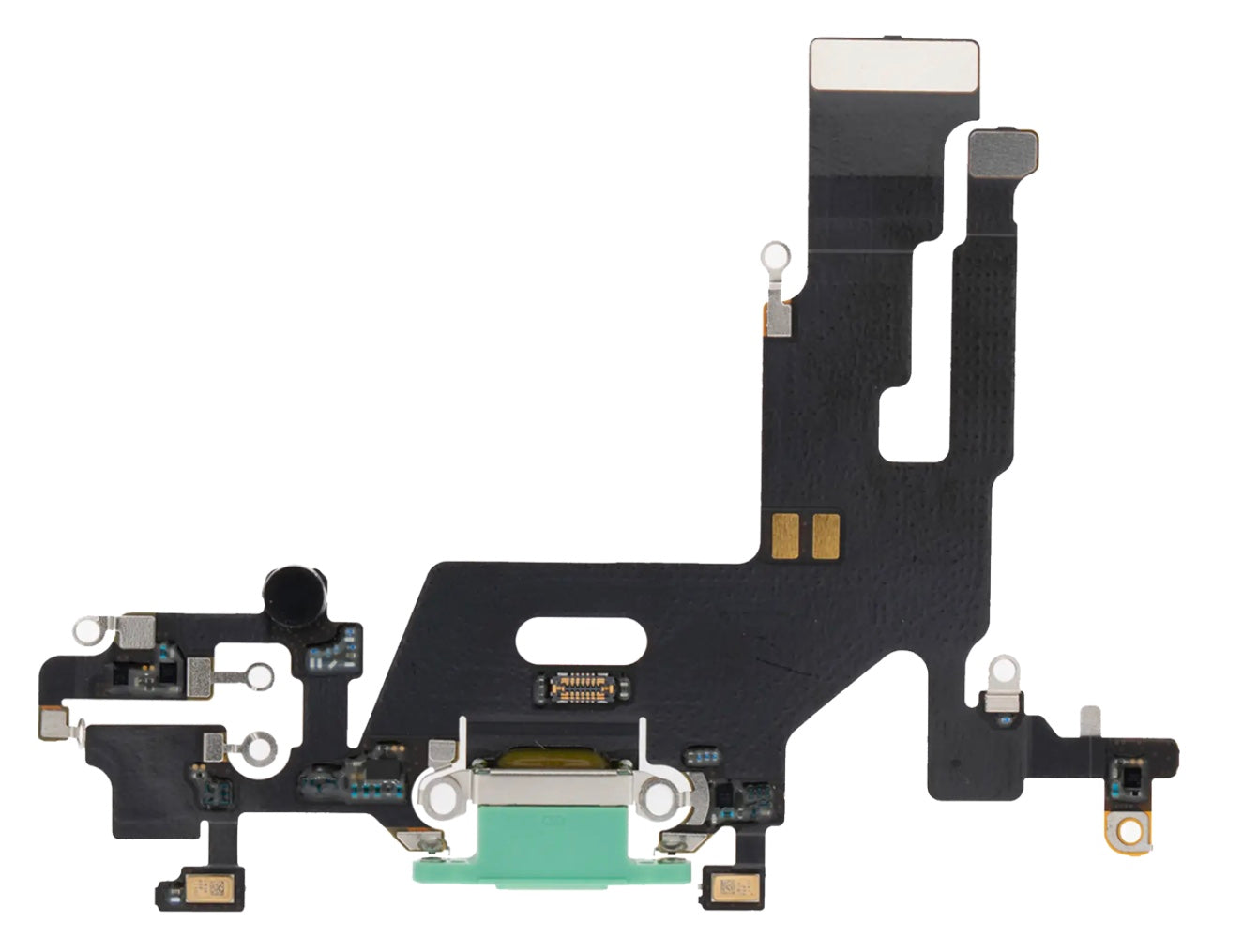 Charging Port Flex Cable Compatible with iPhone 11 – Green USB Connector with Microphone | A2111 A2221 A2223