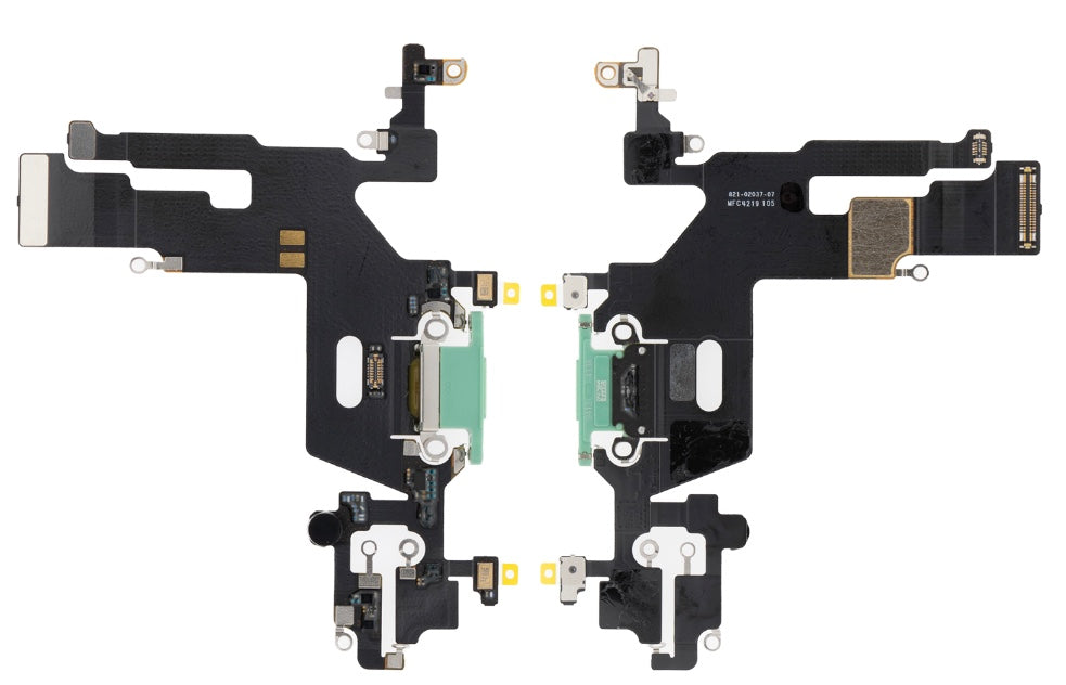 Charging Port Flex Cable Compatible with iPhone 11 – Green USB Connector with Microphone | A2111 A2221 A2223