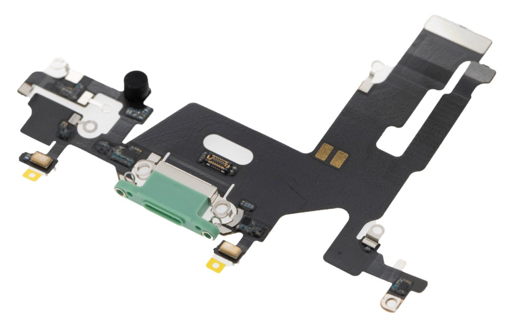 Charging Port Flex Cable Compatible with iPhone 11 – Green USB Connector with Microphone | A2111 A2221 A2223