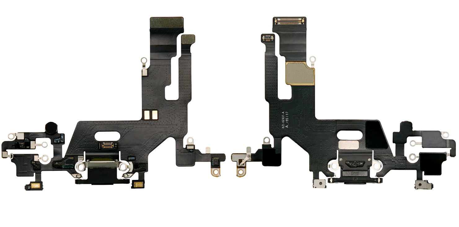 Charging Port Flex Cable Compatible with iPhone 11 – Black USB Connector with Microphone | A2111 A2221 A2223