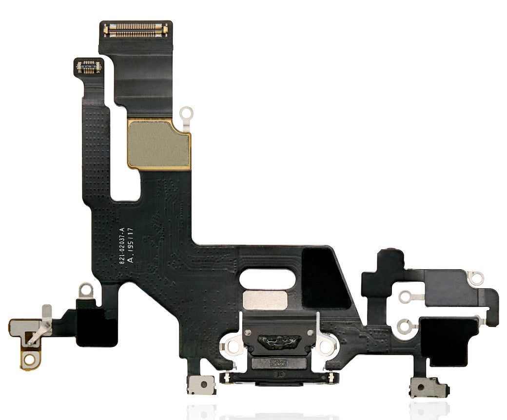 Charging Port Flex Cable Compatible with iPhone 11 – Black USB Connector with Microphone | A2111 A2221 A2223