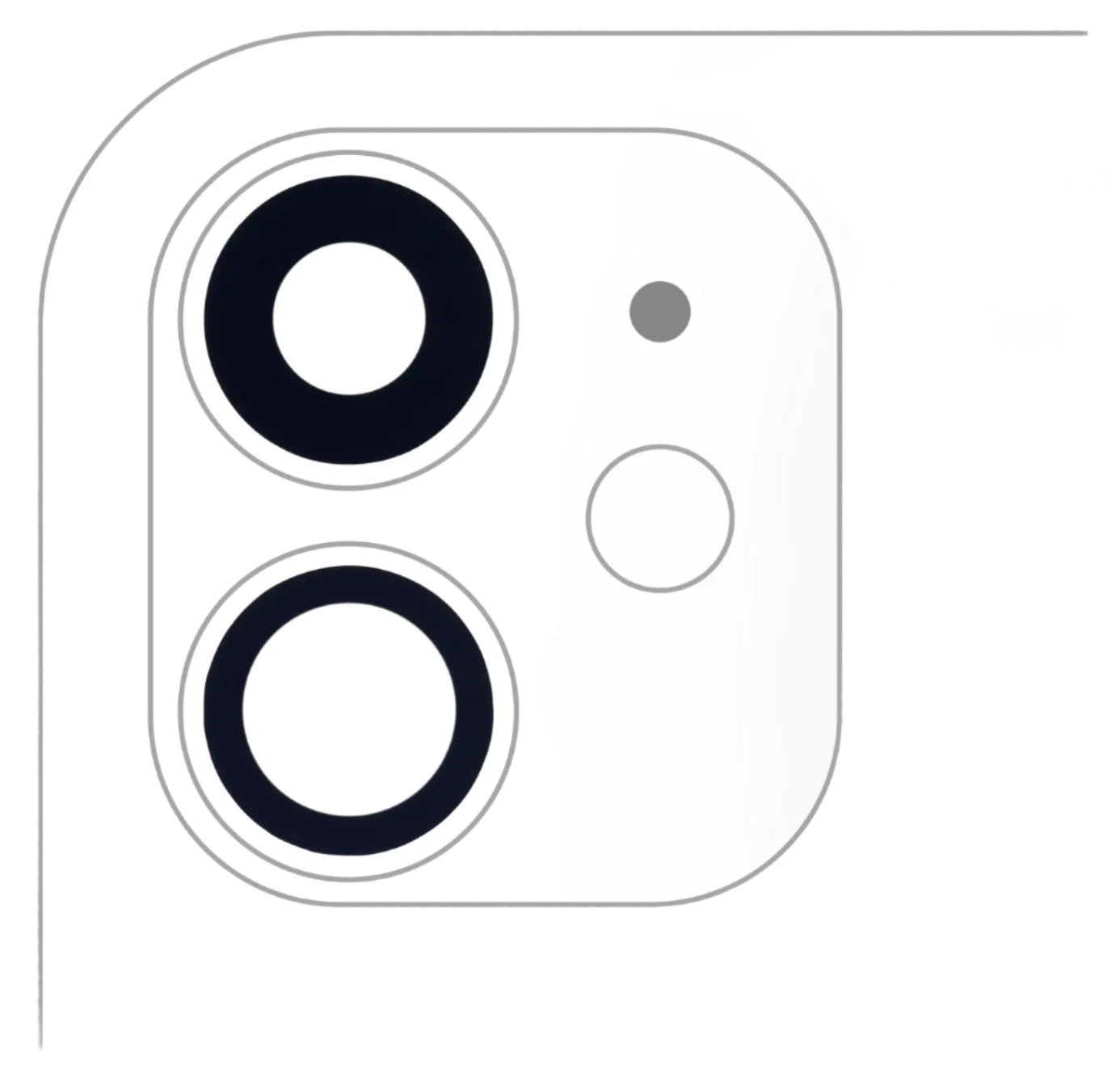 Camera Lens Glass Only Compatible with iPhone 11 – Dual Rear Lens Cover Repair Set | A2111 A2221 A2223