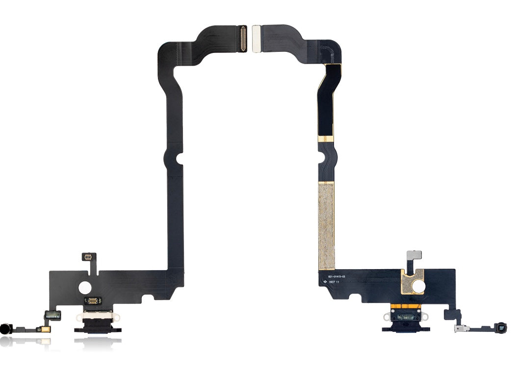 Charging Port Flex Cable Compatible with iPhone XS Max – Black USB Charging Dock with Microphone | A1921 A2101 A2102 A2104