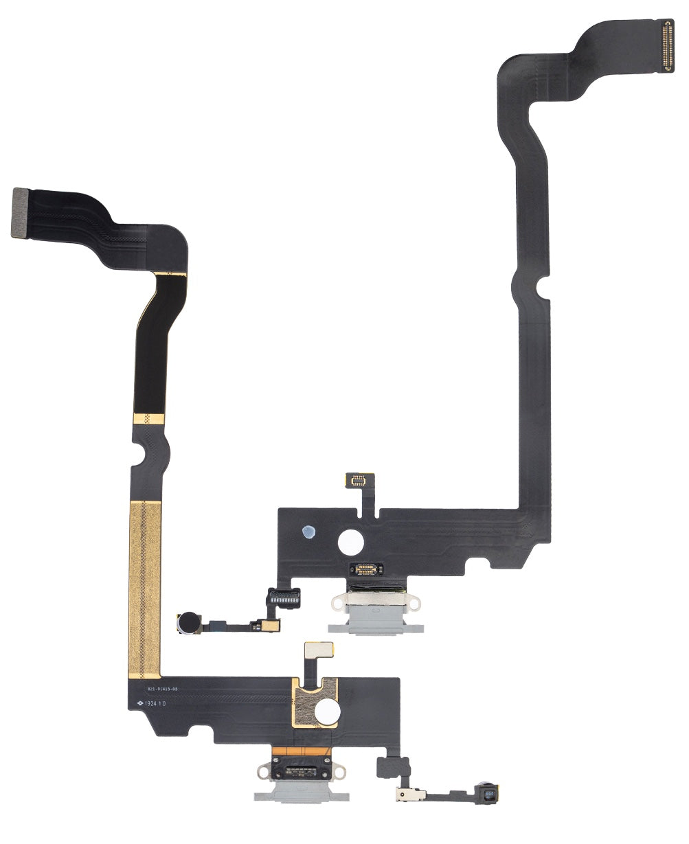 Charging Port Flex Cable Compatible with iPhone XS Max – Silver USB Charging Dock with Microphone | A1921 A2101 A2102 A2104