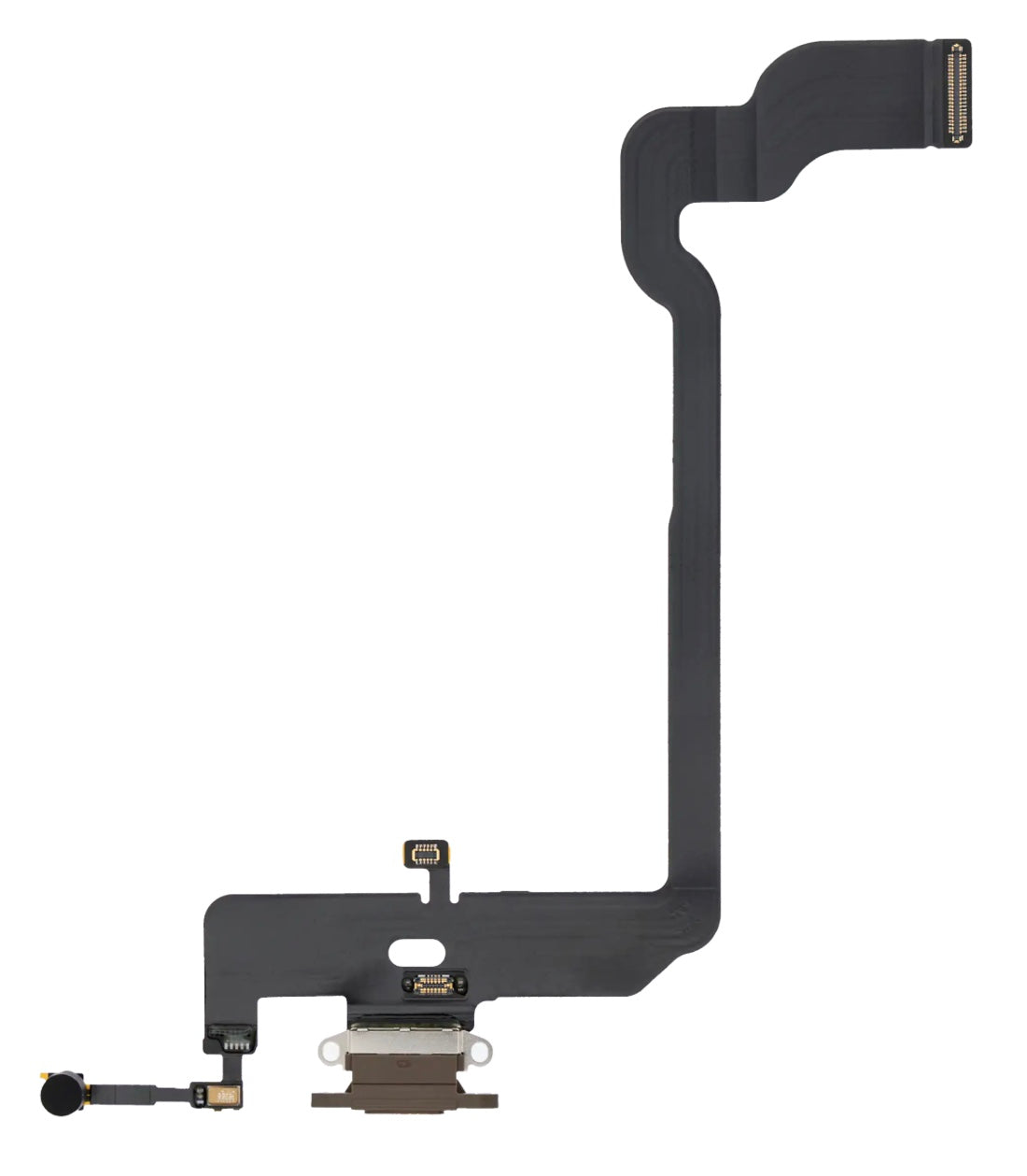 Charging Port Flex Cable Compatible with iPhone XS – Gold USB Charging Dock with Microphone | A1920 A2097 A2098