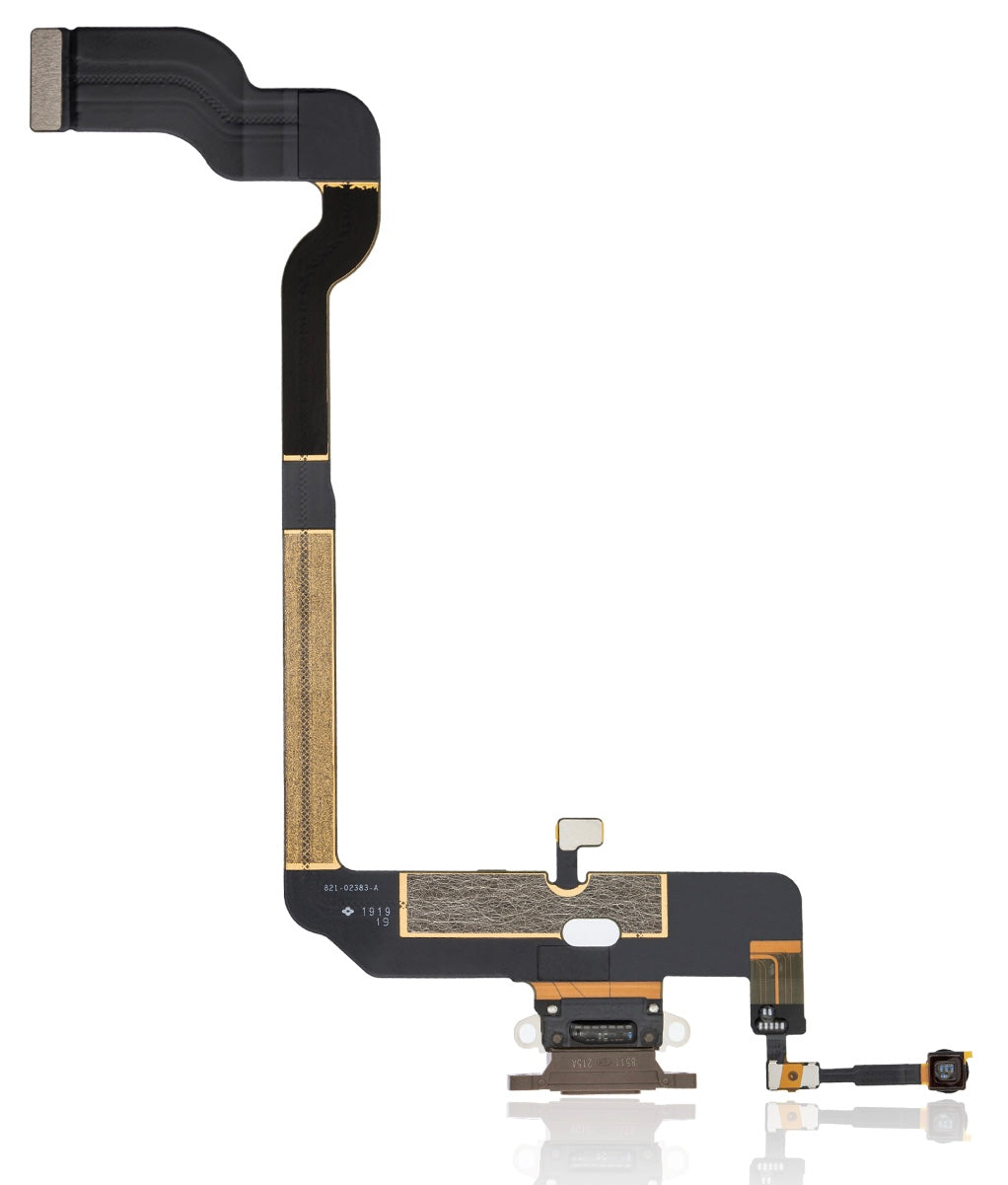 Charging Port Flex Cable Compatible with iPhone XS – Gold USB Charging Dock with Microphone | A1920 A2097 A2098