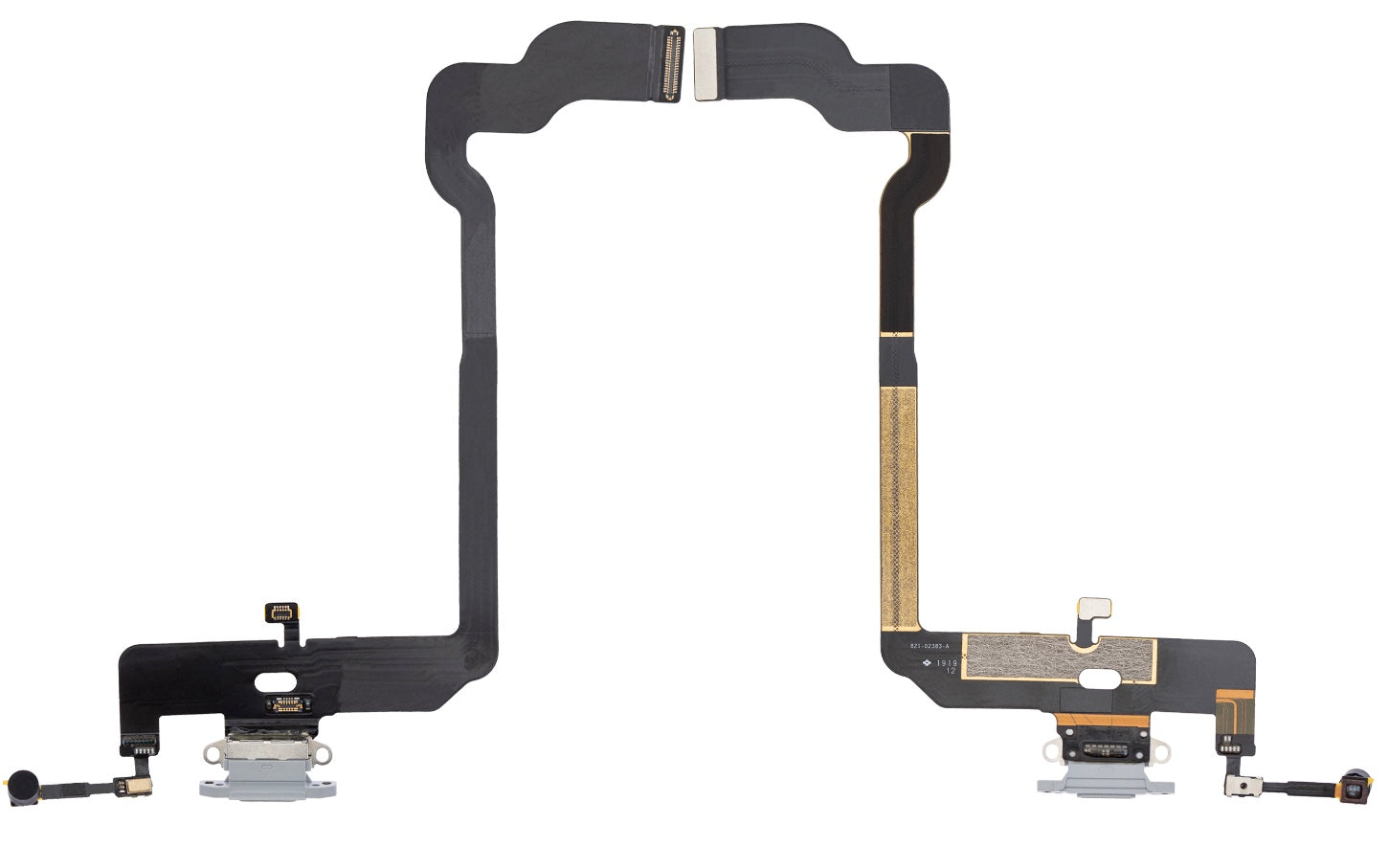 Charging Port Flex Cable Compatible with iPhone XS – Silver USB Charging Dock with Microphone | A1920 A2097 A2098