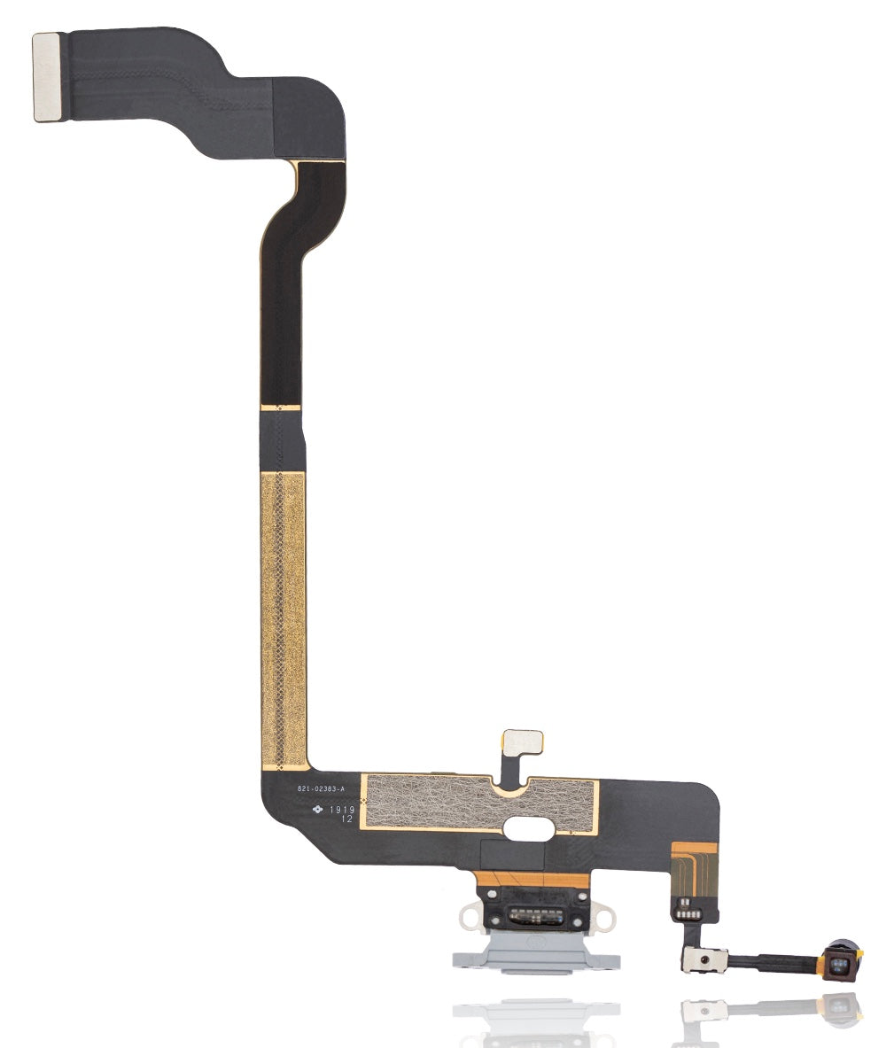 Charging Port Flex Cable Compatible with iPhone XS – Silver USB Charging Dock with Microphone | A1920 A2097 A2098