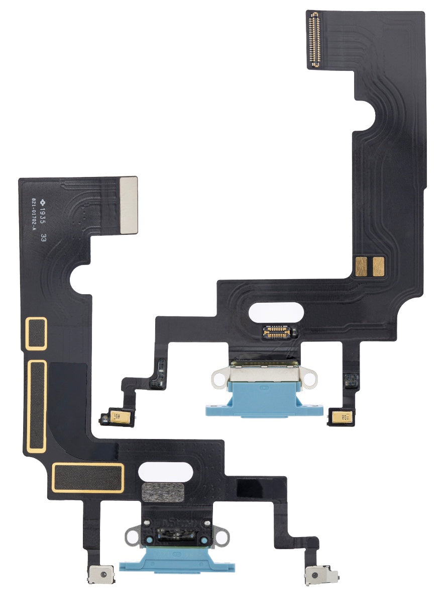 Charging Port Flex Cable Compatible with iPhone XR – Blue USB Charging Dock & Microphone Flex | A1984 A2105 A2106 A2108