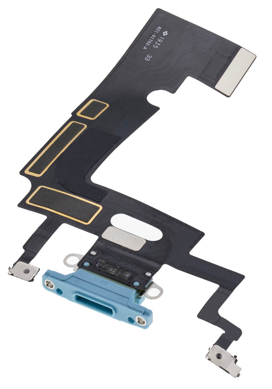 Charging Port Flex Cable Compatible with iPhone XR – Blue USB Charging Dock & Microphone Flex | A1984 A2105 A2106 A2108