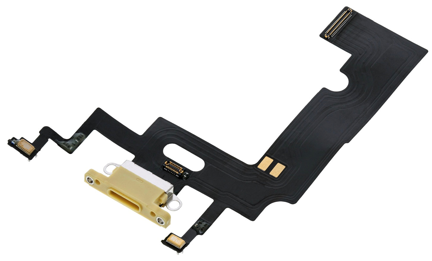 Charging Port Flex Cable Compatible with iPhone XR – Yellow USB Charging Dock & Microphone Flex | A1984 A2105 A2106 A2108