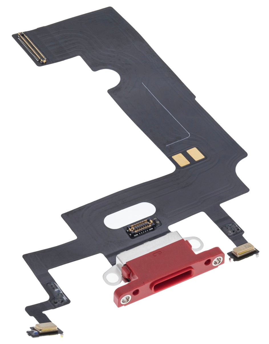 Charging Port Flex Cable Compatible with iPhone XR – Red USB Charging Dock & Microphone Flex | A1984 A2105 A2106 A2108
