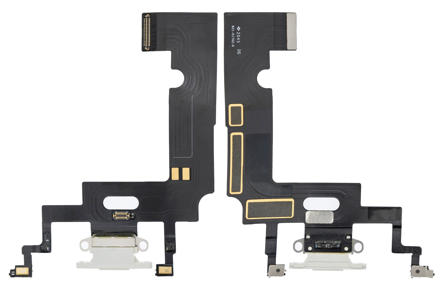 Charging Port Flex Cable Compatible with iPhone XR – White USB Charging Dock & Microphone Flex | A1984 A2105 A2106 A2108