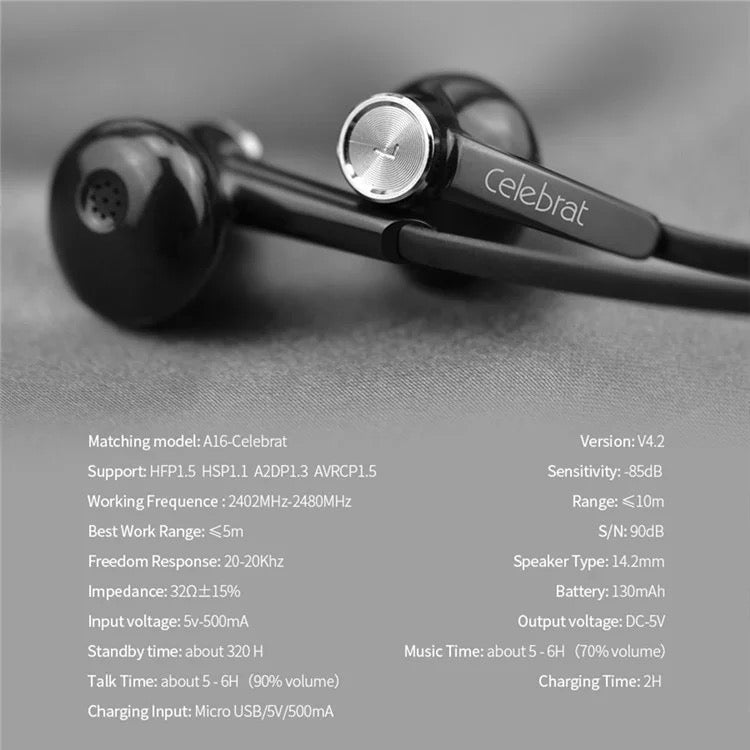 Wireless Neckband Earbuds V5.0 – 360° Surround Sound + 8H Playtime