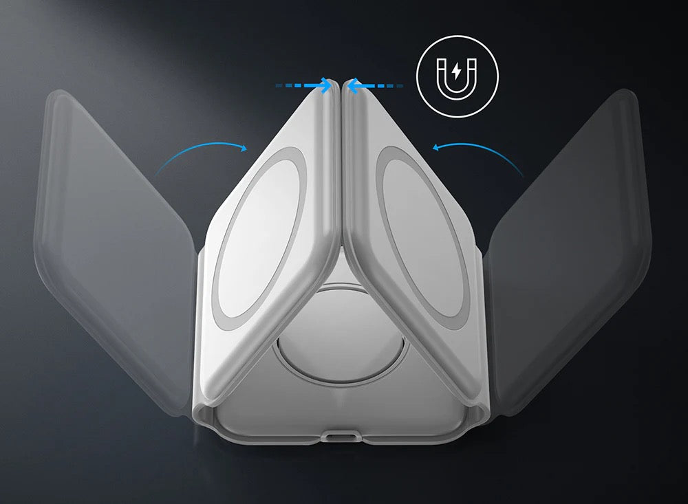 3-in-1 Magnetic Wireless Charger – Fast Charge for Phone, Watch & Earbuds