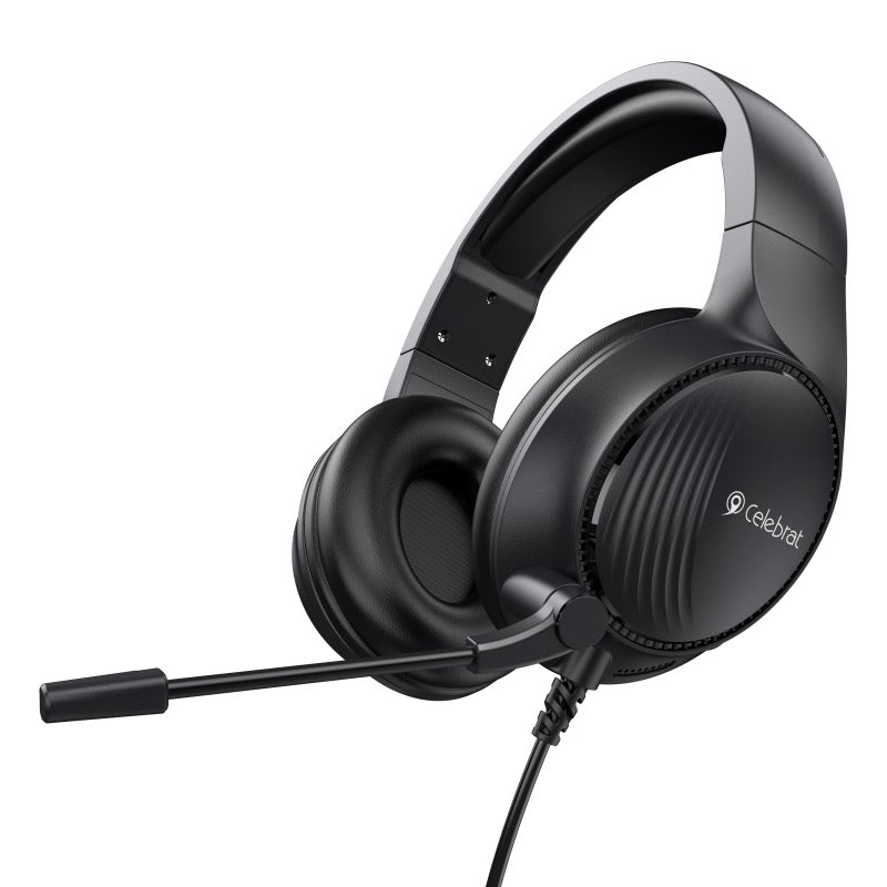 Wired Gaming Headset with 40mm Drivers – HD Mic, 3.5mm Dual Jack, Surround Sound