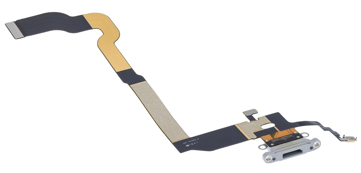 Charging Port Flex Cable Compatible with iPhone X – Silver USB Dock & Microphone | A1865 A1901 A1902