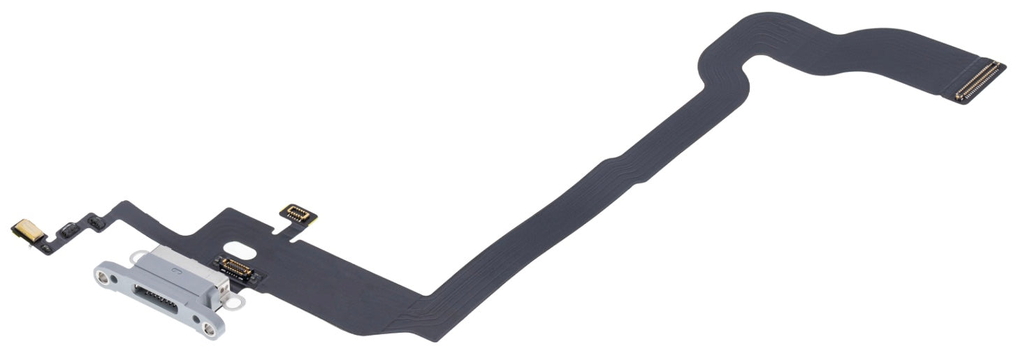 Charging Port Flex Cable Compatible with iPhone X – Silver USB Dock & Microphone | A1865 A1901 A1902