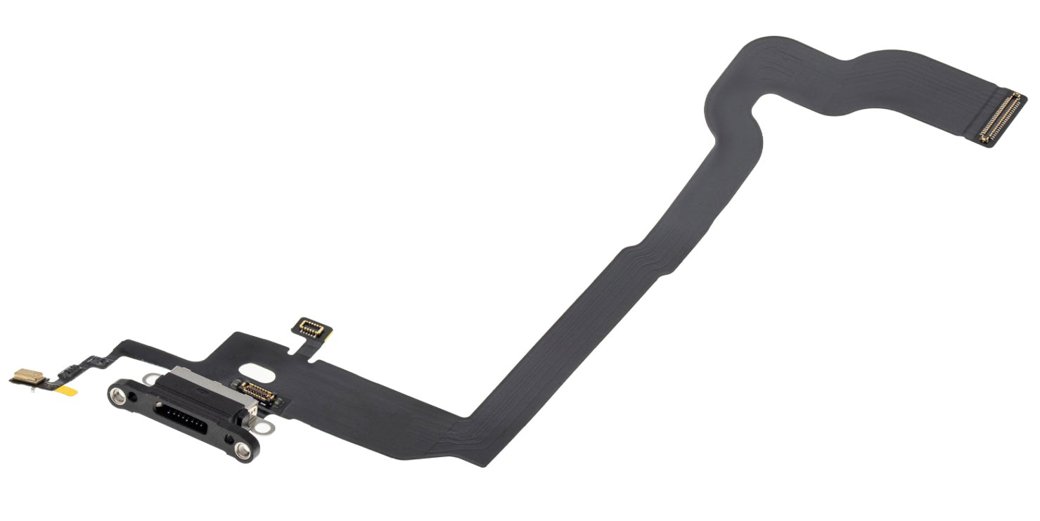 Charging Port Flex Cable Compatible with iPhone X – Black USB Dock & Microphone | A1865 A1901 A1902