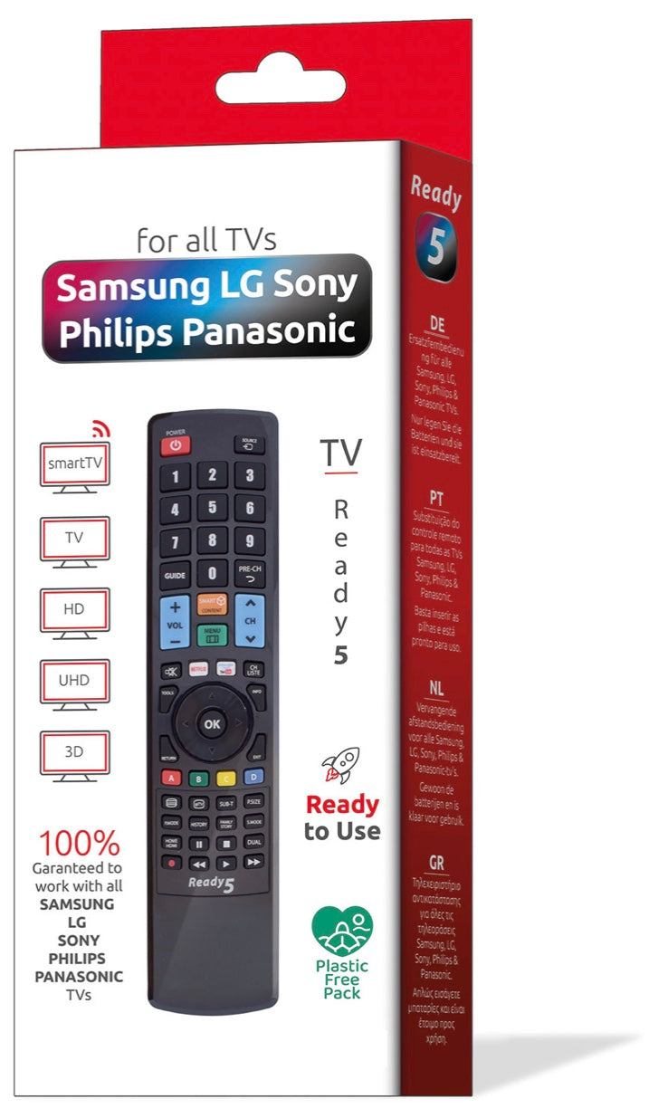 Universal Remote Control – Compatible with Samsung, LG, Sony, Philips, Panasonic TVs