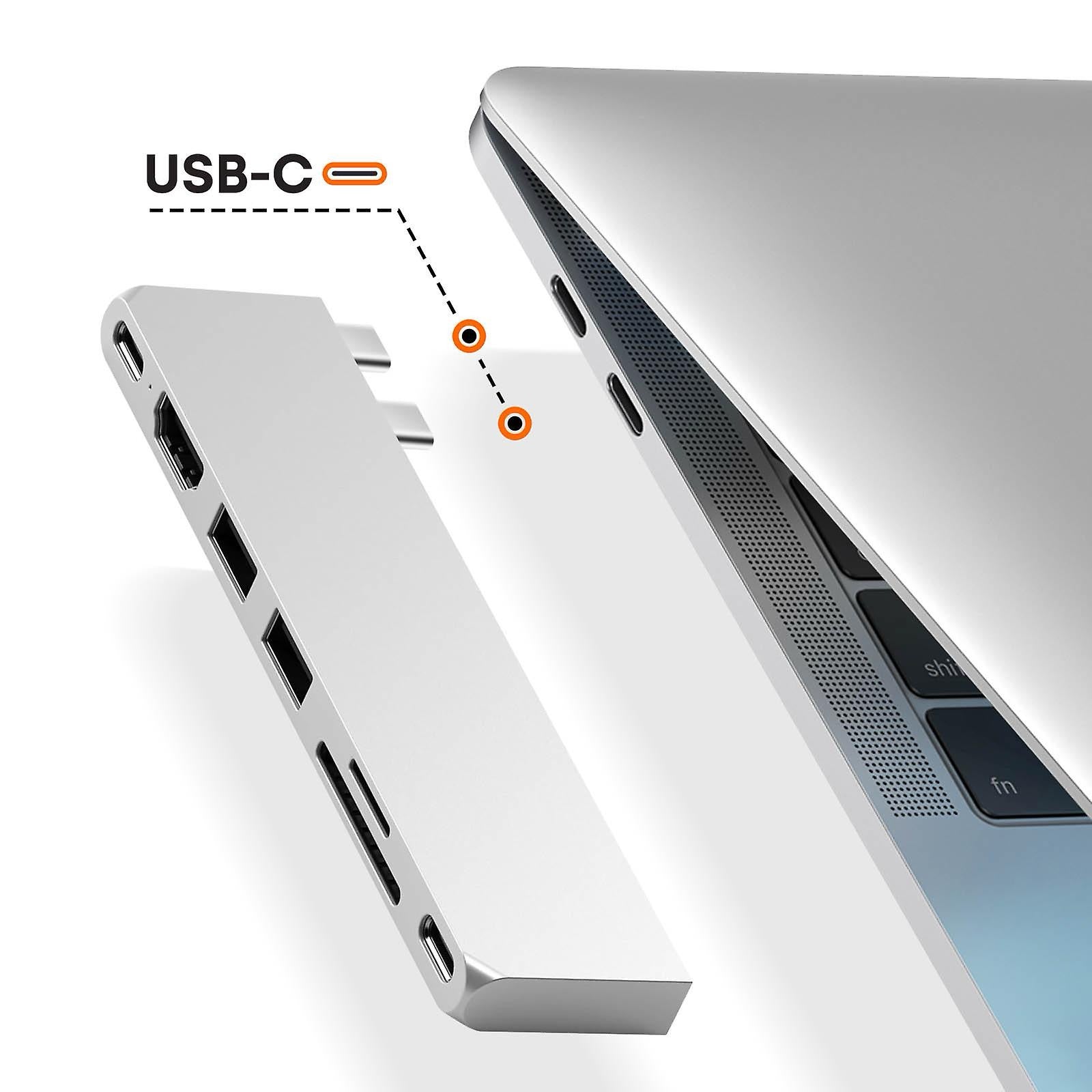 7-in-1 USB-C Hub with 4K Video, 5K Output, Card Reader & Thunderbolt 3