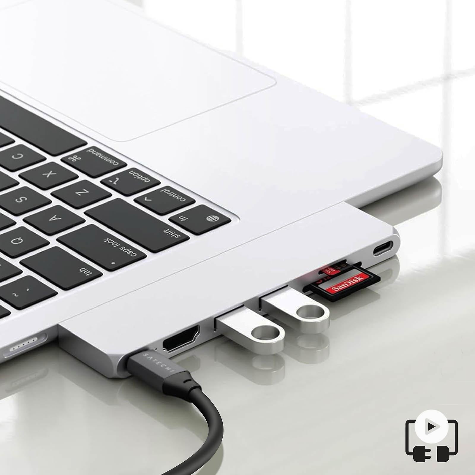 7-in-1 USB-C Hub with 4K Video, 5K Output, Card Reader & Thunderbolt 3