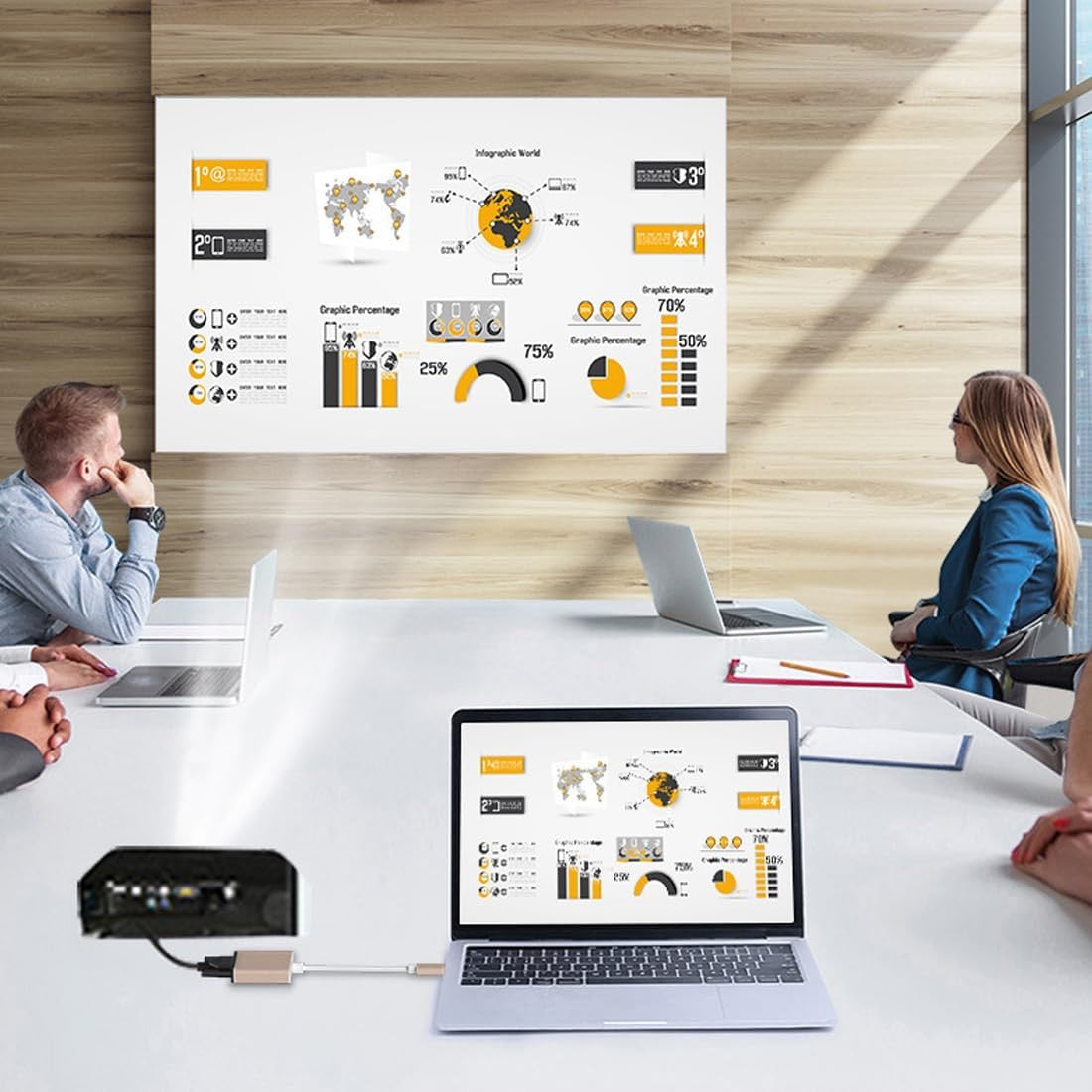VGA to USB-C Adapter – Legacy VGA to Type-C Display Converter