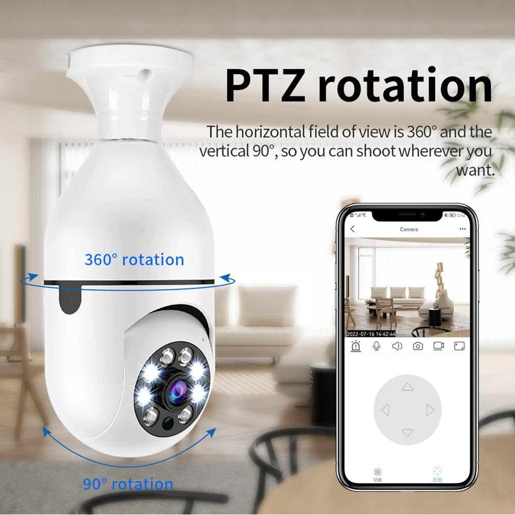 WiFi Panorama Security Camera – 360° Remote Viewing, Motion Detection