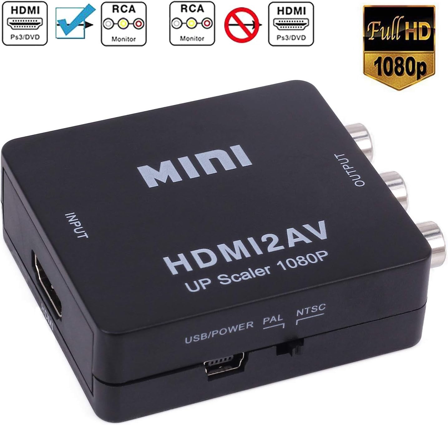 HD Video Converter – 1080p@60Hz Plug & Play Display Adapter