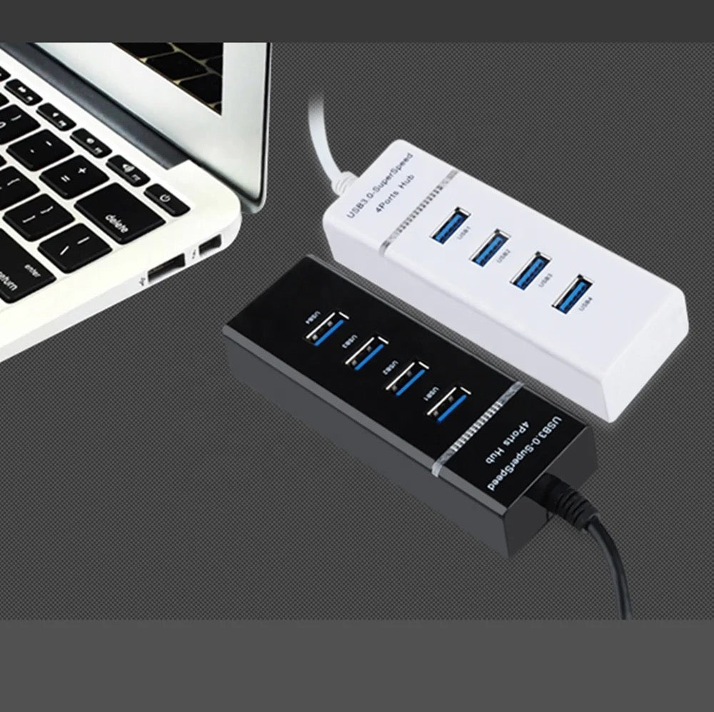 USB 3.0 4-Port Hub – Super Speed 5Gbps with LED & Power Protection