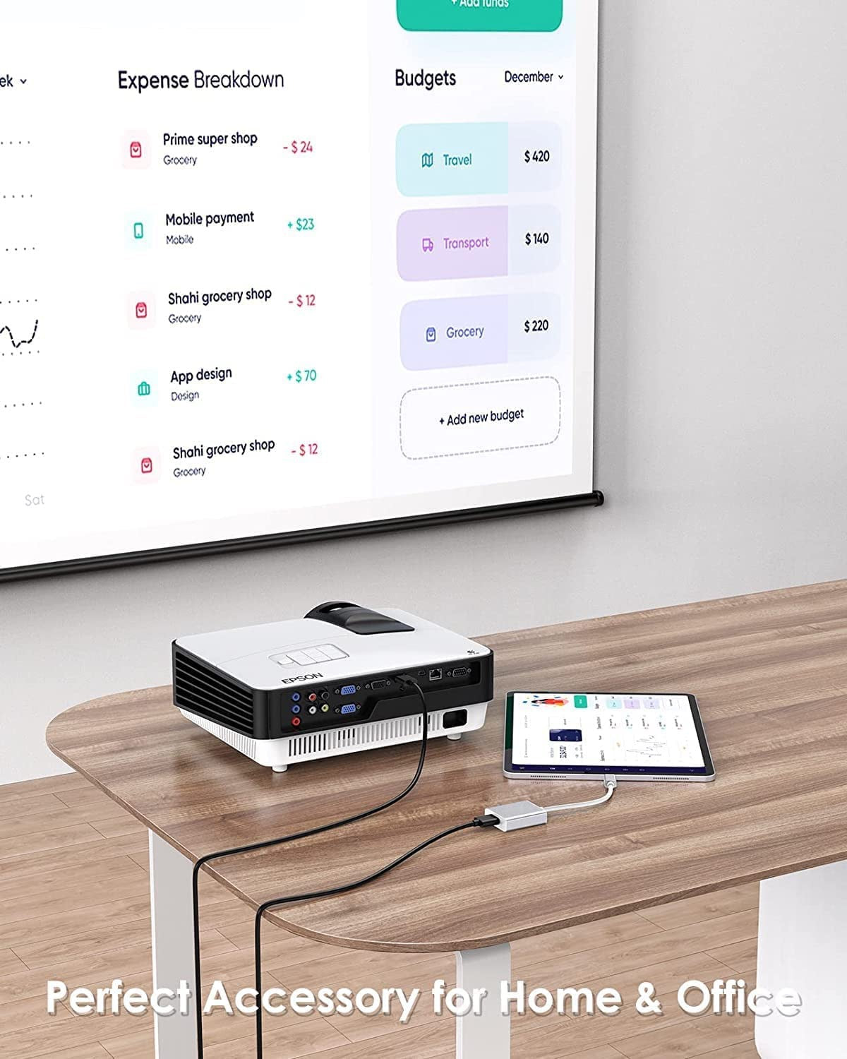 HDMI to Type-C Adapter – 4K UHD Video Converter for USB-C Displays