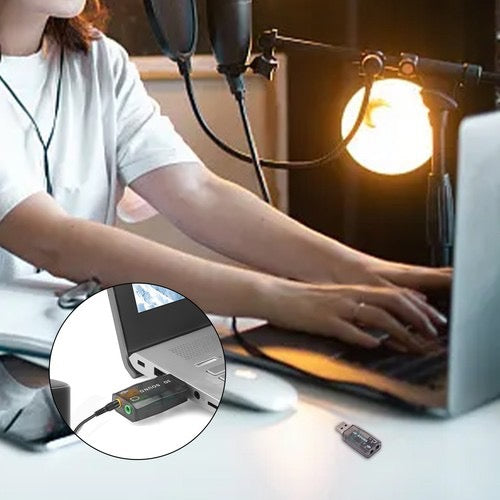 USB Sound Controller – Virtual 5.1CH Audio Adapter with 3D Sound