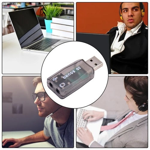 USB Sound Controller – Virtual 5.1CH Audio Adapter with 3D Sound