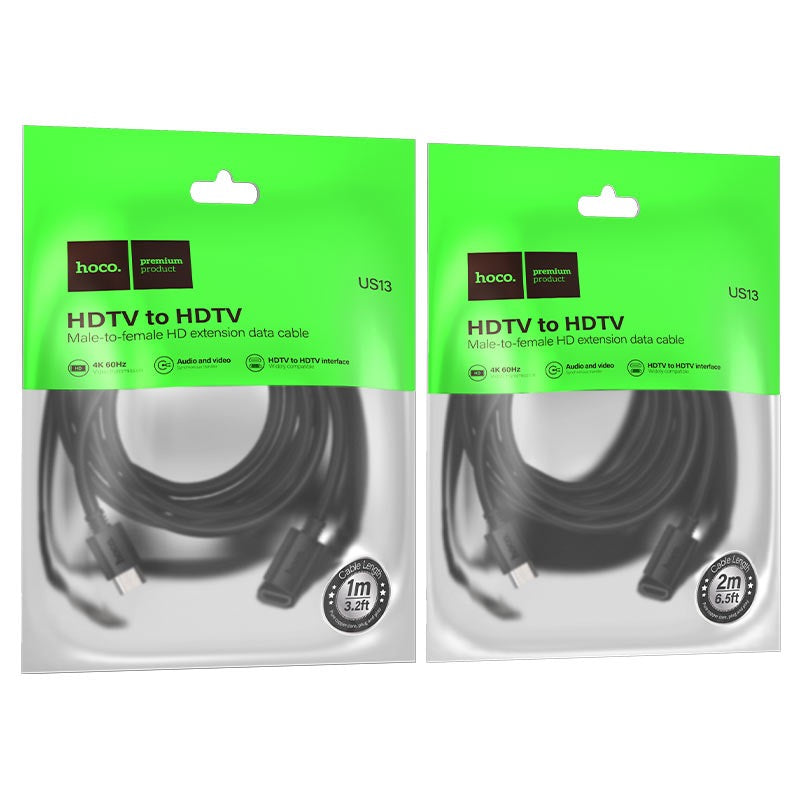 HDTC to HDTV Male-to-Female 1M Extension Cable – 4K 60Hz HD Video Support
