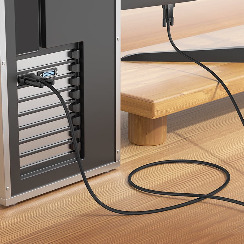 VGA to VGA Male-to-Male 2M HD Data Cable – Durable 4K 60Hz Display Support