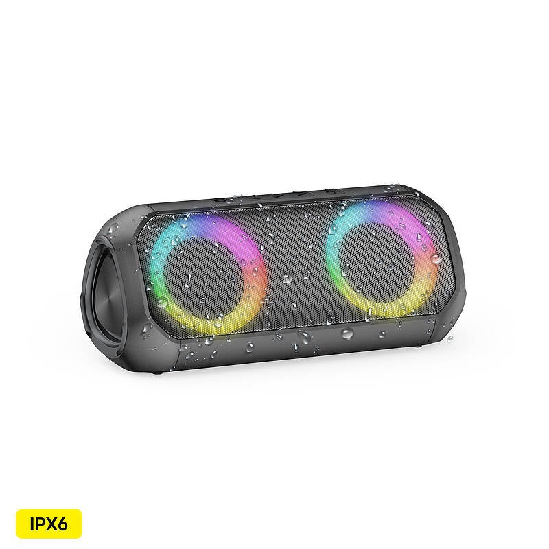 Colorful Wireless Speaker 40W with LED Lights, TF Card & IPX6 – 4000mAh
