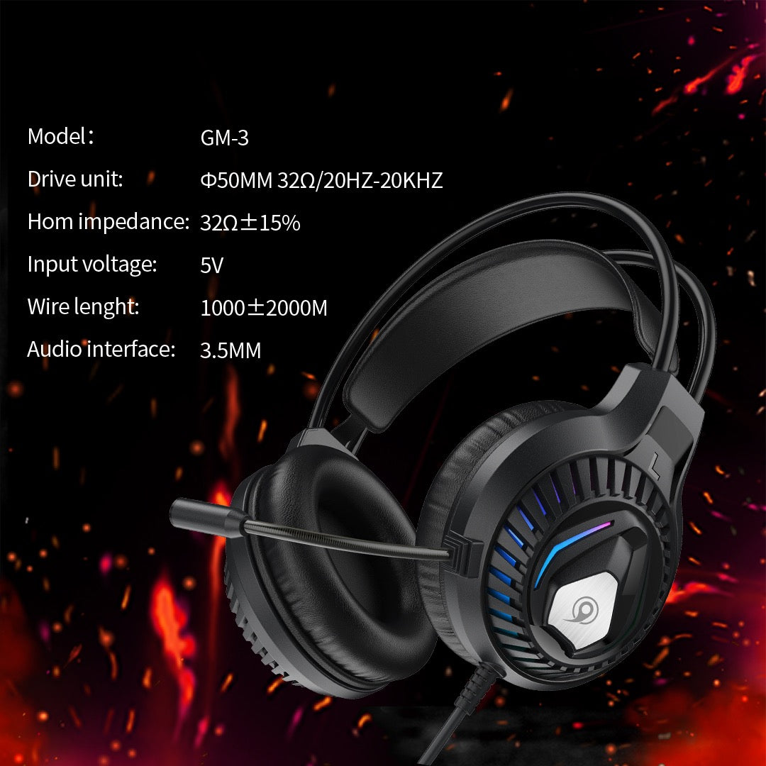 GM-3 Wired Gaming Headset – 50mm Drivers, 3.5mm Jack, Stereo Sound