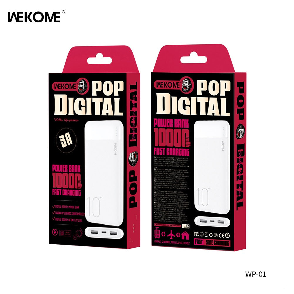 10000mAh Fast Charging Power Bank – Dual USB Output, LED Indicator, 12W Max