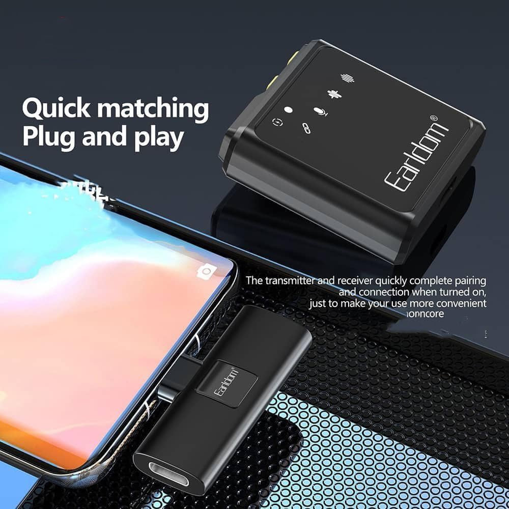 Type-C Wireless Collar Clip Microphone – Plug & Play Lavalier Mic for Android & USB-C Devices