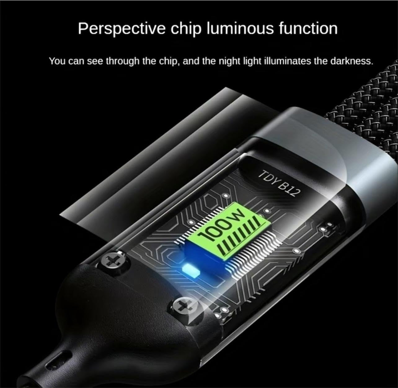 100W 3-in-1 Fast Charging Cable – USB to Lightning, Micro USB & Type-C