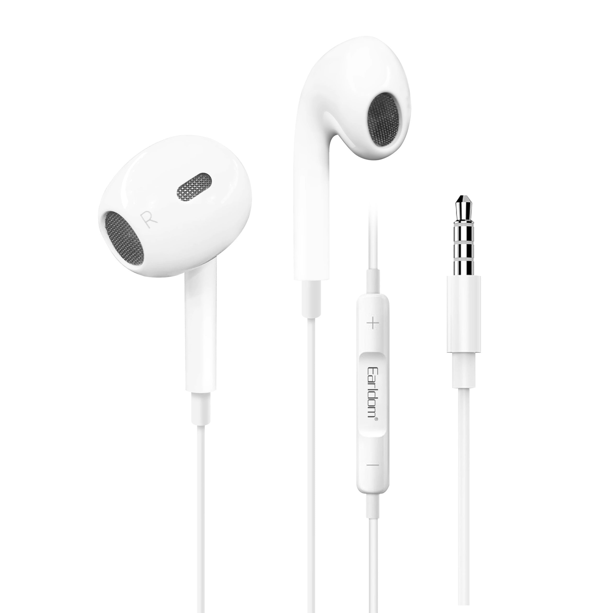 3.5mm In-Ear Earphones – Wired Stereo Headset with Mic & Tangle-Free Cable